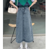 微胖半身裙女春装新款大码胖mm遮胯显瘦中长款高腰a字牛仔裙子潮