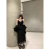 小君君布兰妮 微醺甜酒 荷叶边吊带裙女夏装新款显瘦长款连衣裙子